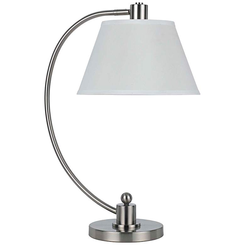 Image 1 Langer Brushed Steel Metal Arc Desk Lamp