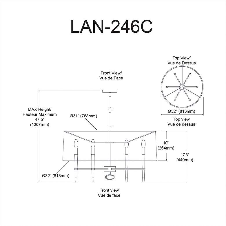 Image 3 Langford 24" Wide 6 Light Polished Chrome Chandelier more views