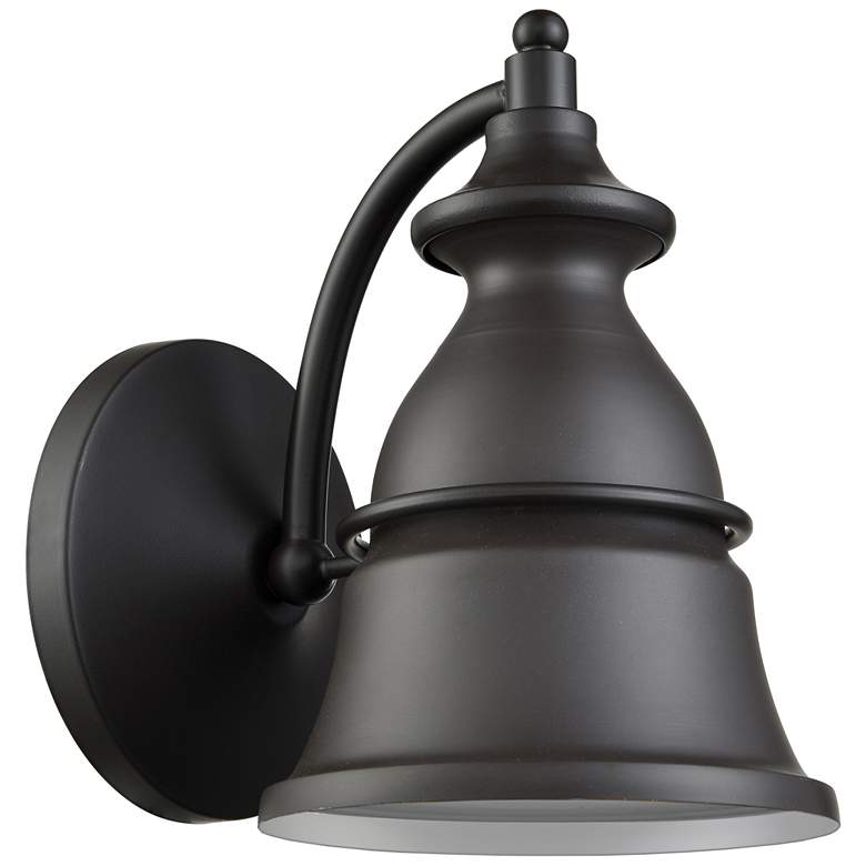 Image 1 Langhorn 9" High 1-Light Outdoor Sconce - Oil Rubbed Bronze