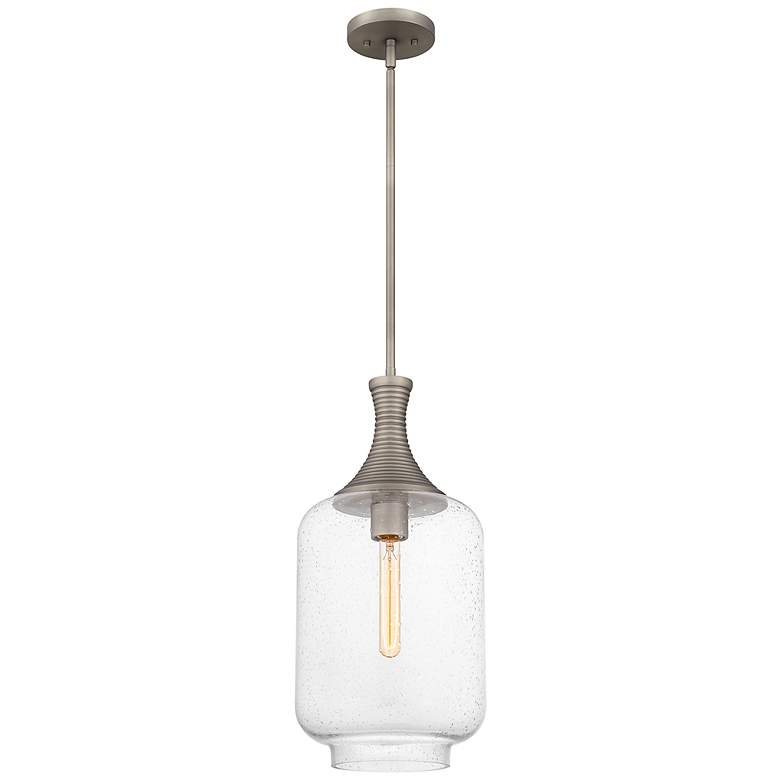 Image 1 Langley 1-Light Antique Nickel Mini Pendant