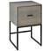 Langley 15 3/4" Wide Graphite 1-Drawer Modern Side Table