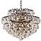 Langley 19" Wide Antique Brass and Crystal Chandelier