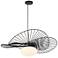 Langley 32 1/4" Wide Dark Matte Black Pendant Light