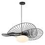2_Langley 32 1/4" Wide Dark Matte Black Pendant Light more views