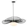 3_Langley 32 1/4" Wide Dark Matte Black Pendant Light more views