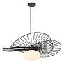 7_Langley 32 1/4" Wide Dark Matte Black Pendant Light more views