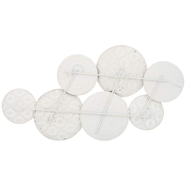 Image 6 Langley 43 1/4" Wide Gray White Mesh Disk Wall Art more views