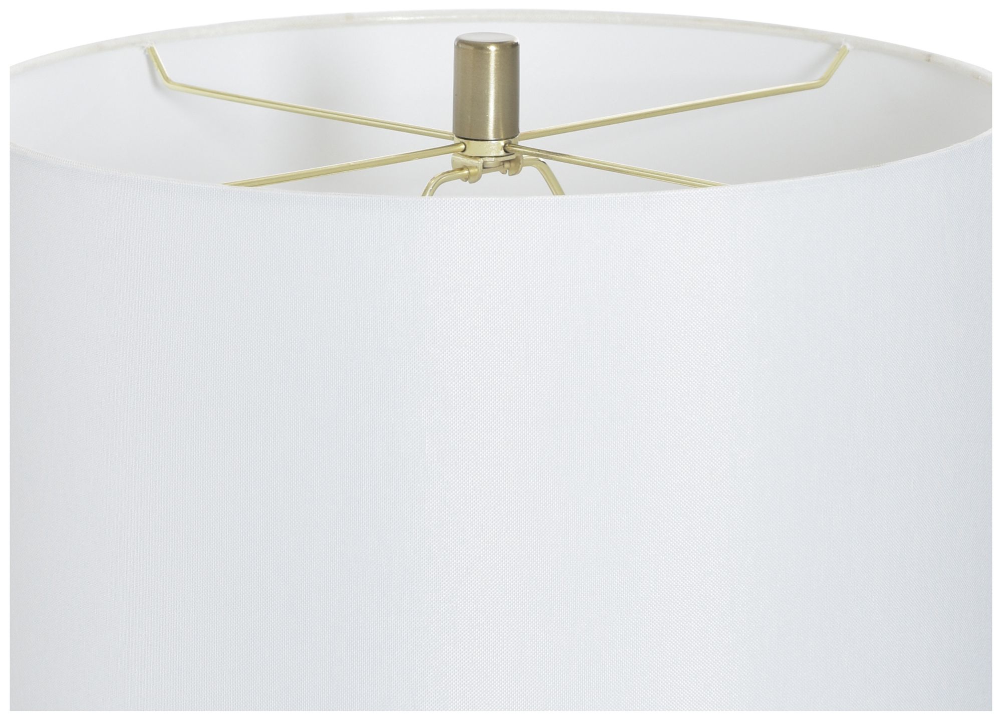 Image 6 Langston 63.5" High Larson Gold & Black Floor Lamp with White Shade more views