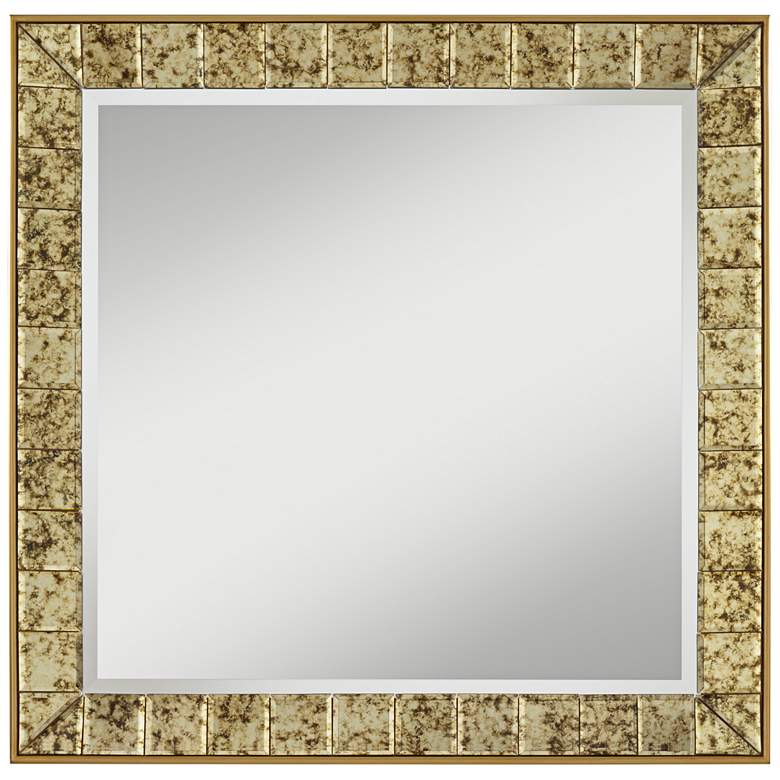 Image 2 Lanham 31 1/2" x 31 1/2" Square Antique Gold Wall Mirror