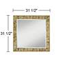 7_Lanham 31 1/2" x 31 1/2" Square Antique Gold Wall Mirror more views