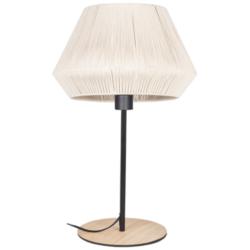 Lanier 11.33&quot; High Black Table Lamp With Cream Shade