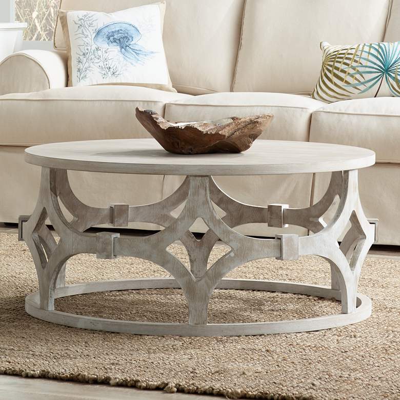 Image 1 Lanini 39 1/4" Wide Whitewash Coffee Table