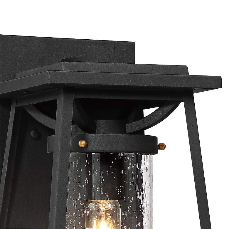 Image 2 Lanister Court 12 1/2" High Sand Black Outdoor Wall Light more views