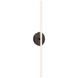 Lanky 27.88"H x 4.5"W 1-Light Bath Vanity & Wall Light in Black