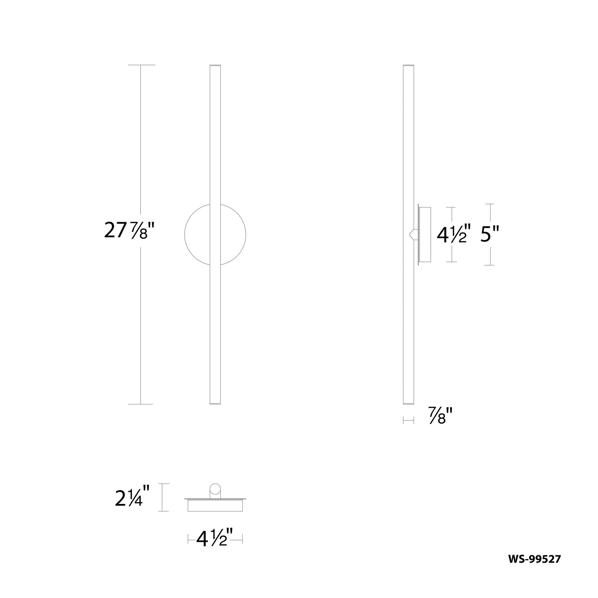Image 3 Lanky 27.88"H x 4.5"W 1-Light Bath Vanity & Wall Light in Age more views