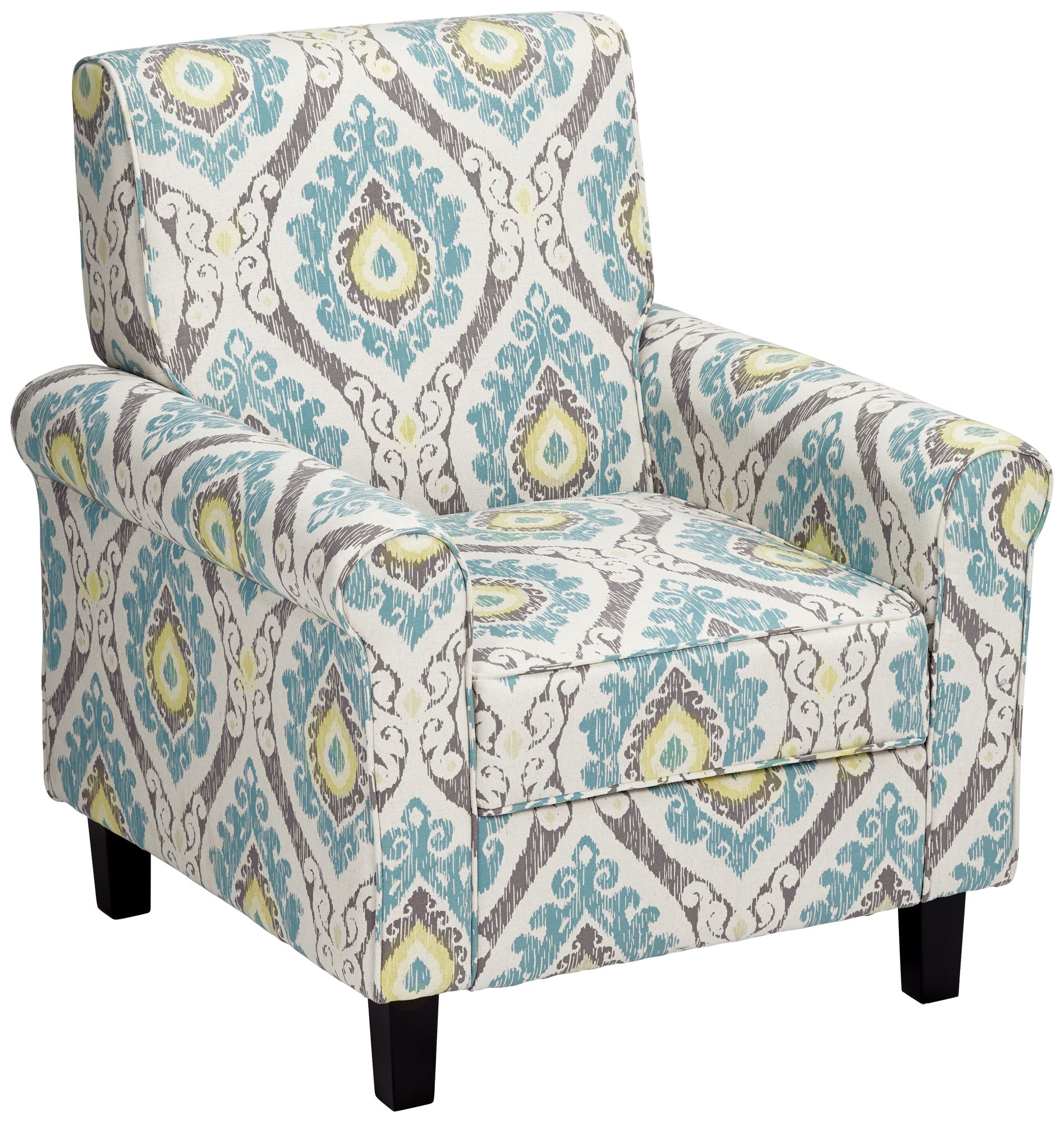 Blue print accent discount chair