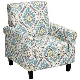 Image2 of Lansbury Multi-Color Ikat Print Fabric Accent Chair