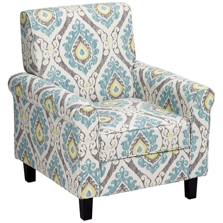 Image 2 Lansbury Multi-Color Ikat Print Fabric Accent Chair