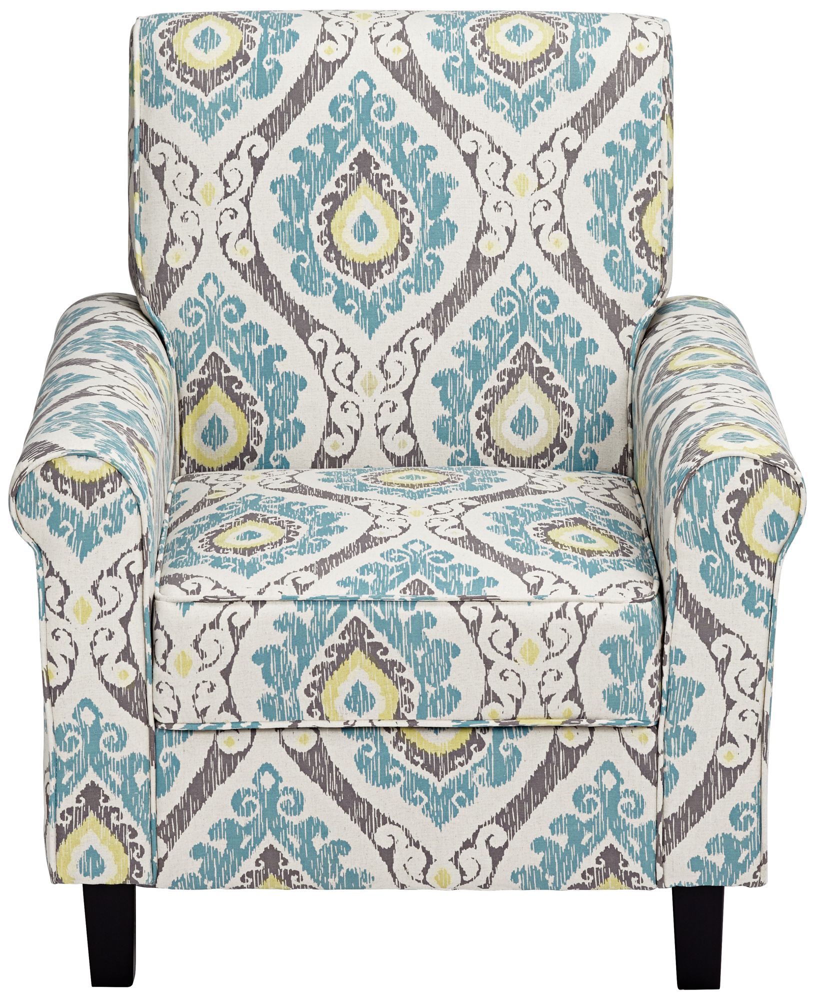 accent chairs with printed fabric