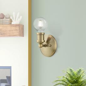 Lansdale 1 Light Antique Brass ADA Single Sconce Lansdale 1 Light Antique Brass ADA Single Sconce