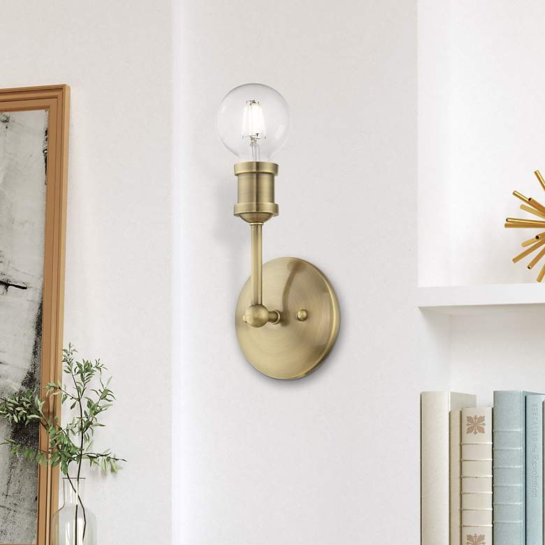 Image 1 Lansdale 1 Light Antique Brass ADA Vanity Sconce