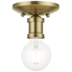 Lansdale 1 Light Antique Brass Single Flush Mount