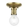 4_Lansdale 1 Light Antique Brass Single Flush Mount more views