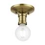 5_Lansdale 1 Light Antique Brass Single Flush Mount more views