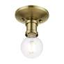 6_Lansdale 1 Light Antique Brass Single Flush Mount more views
