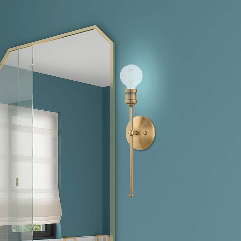 Image 1 Lansdale 1 Light Antique Brass Wall Sconce