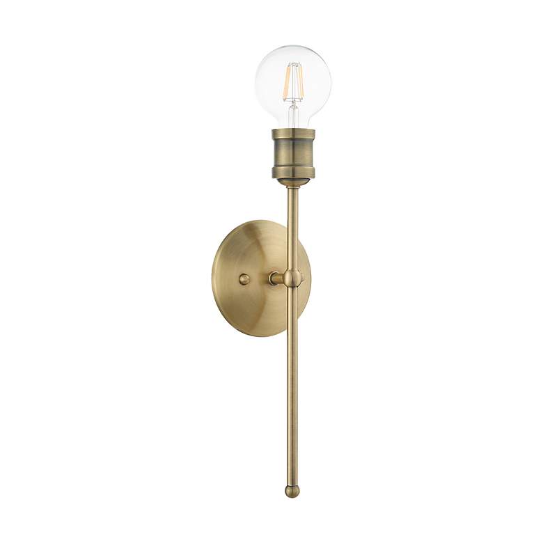 Image 6 Lansdale 1 Light Antique Brass Wall Sconce more views