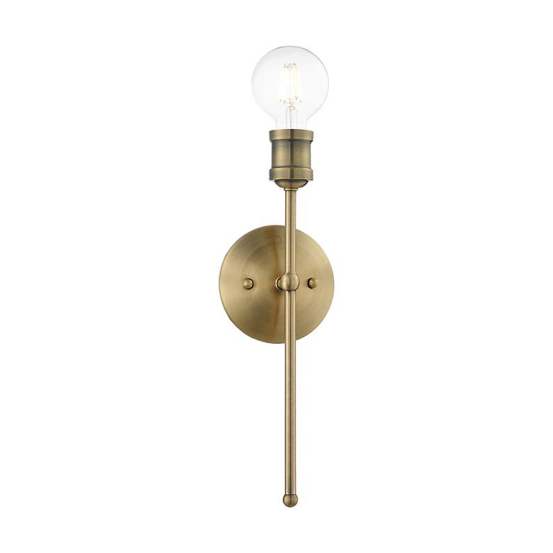 Image 7 Lansdale 1 Light Antique Brass Wall Sconce more views