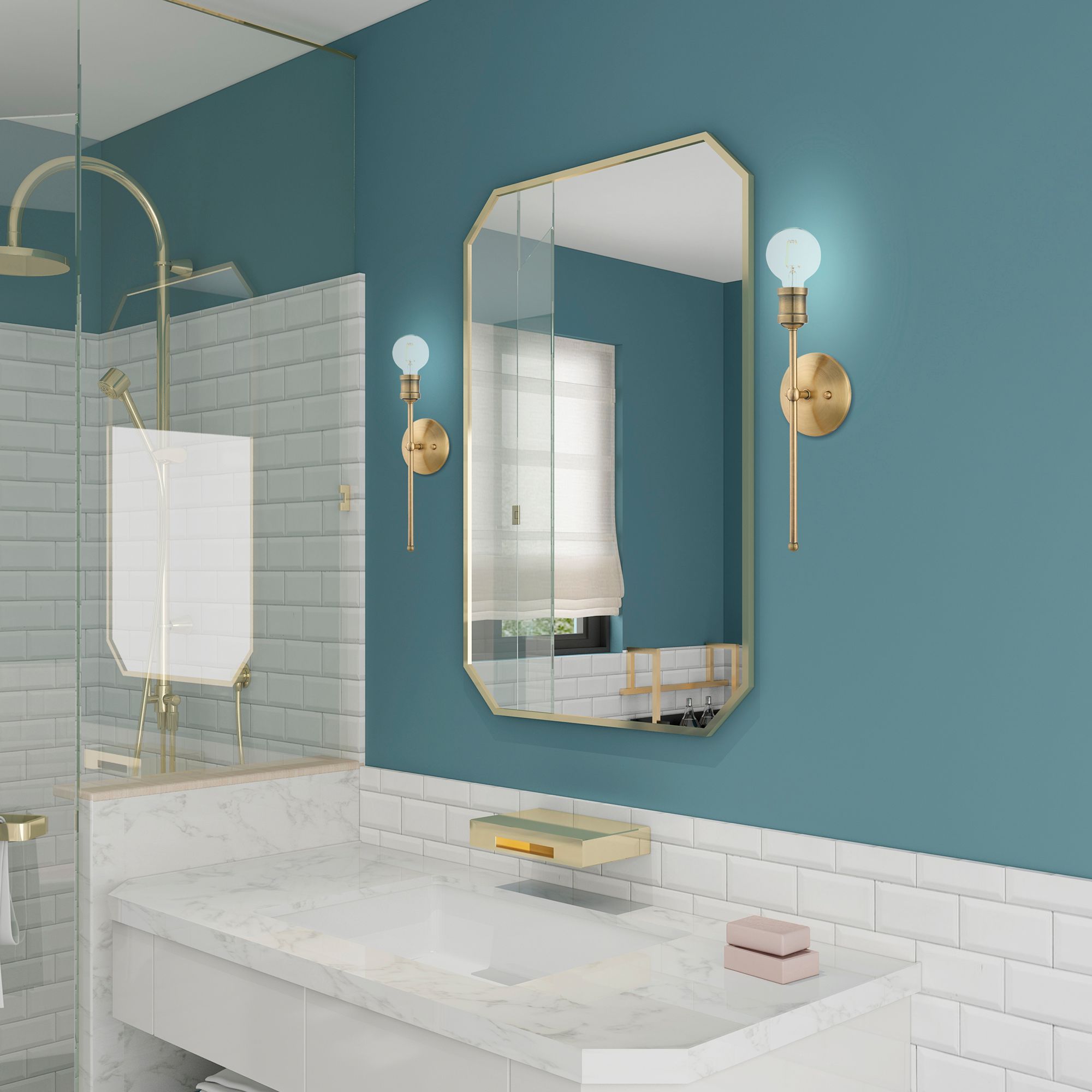 Lansdale 1 Light Antique Brass Wall Sconce