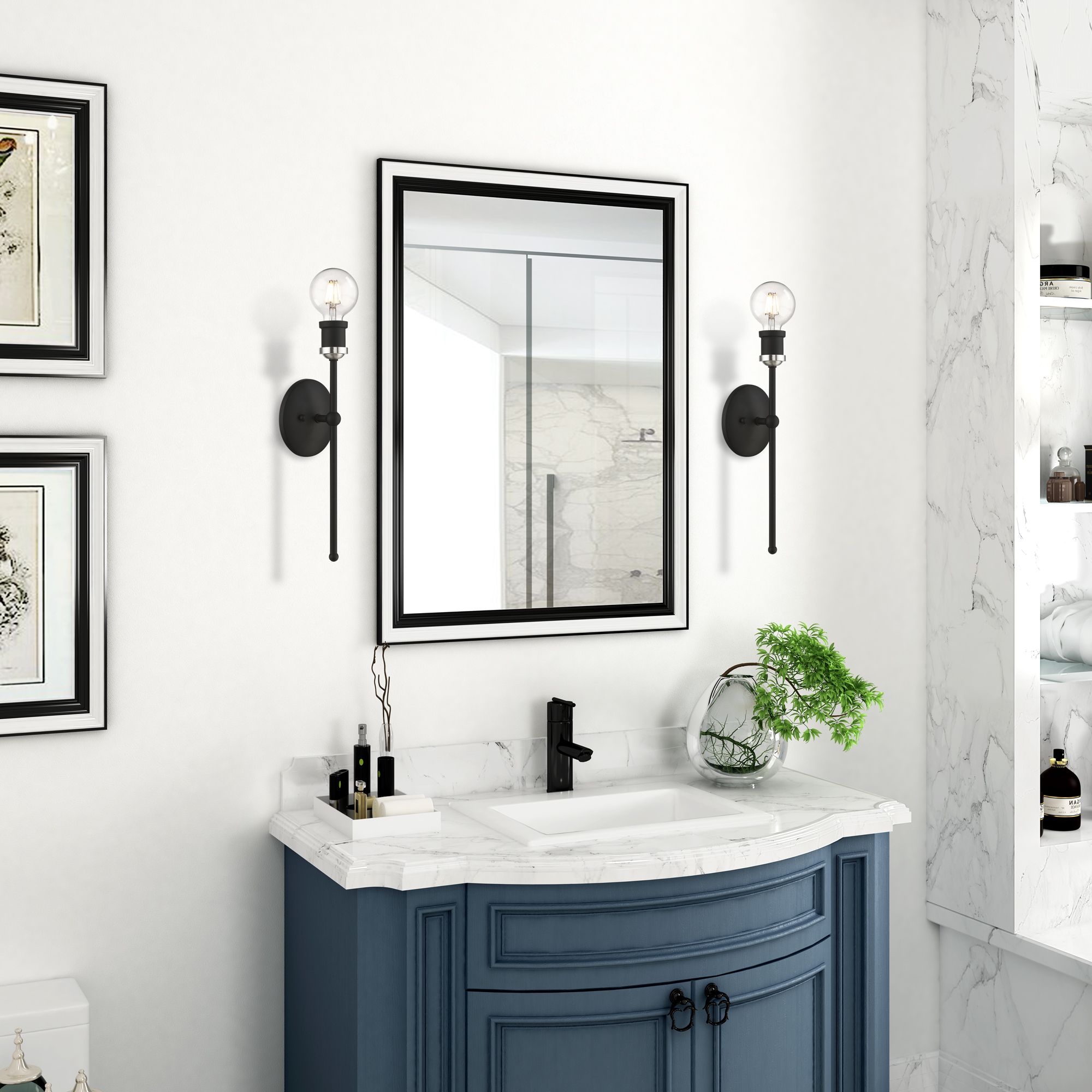 Lansdale 1 Light Black ADA Single Sconce