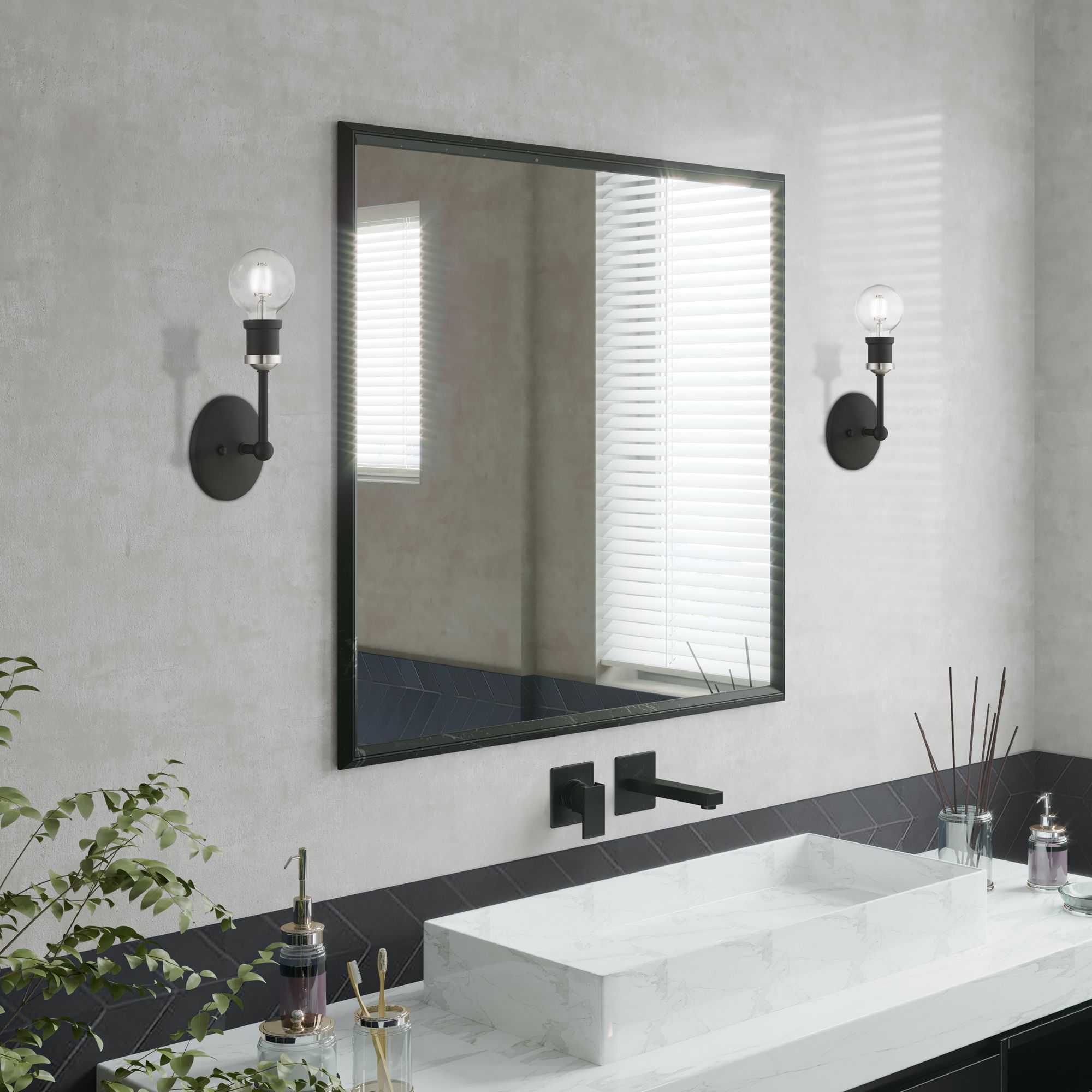 Lansdale 1 Light Black ADA Vanity Sconce