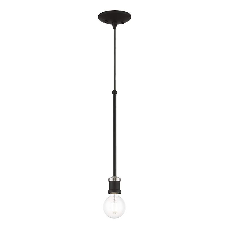 Image 4 Lansdale 1 Light Black Single Pendant with Brushed Nickel Accents more views