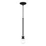Thumbnail4 of Lansdale 1 Light Black Single Pendant with Brushed Nickel Accents more views