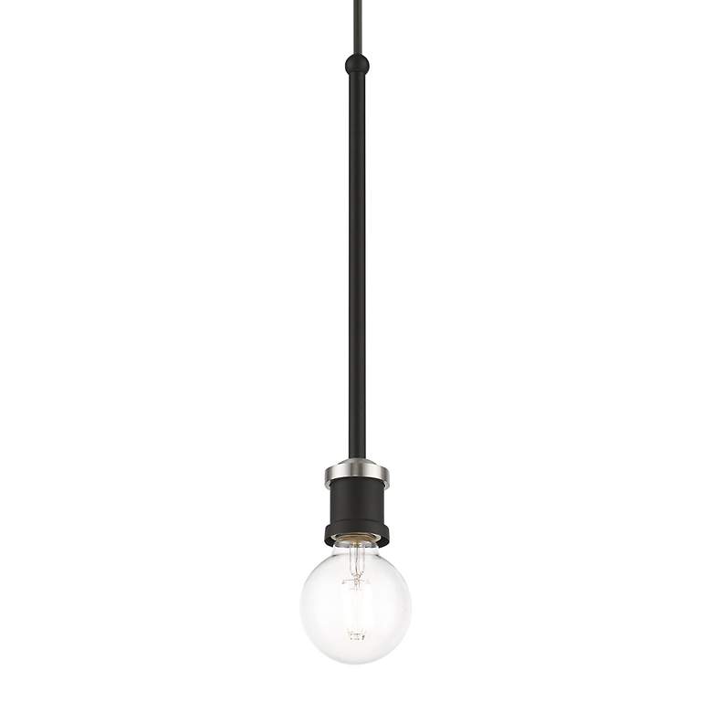 Image 5 Lansdale 1 Light Black Single Pendant with Brushed Nickel Accents more views