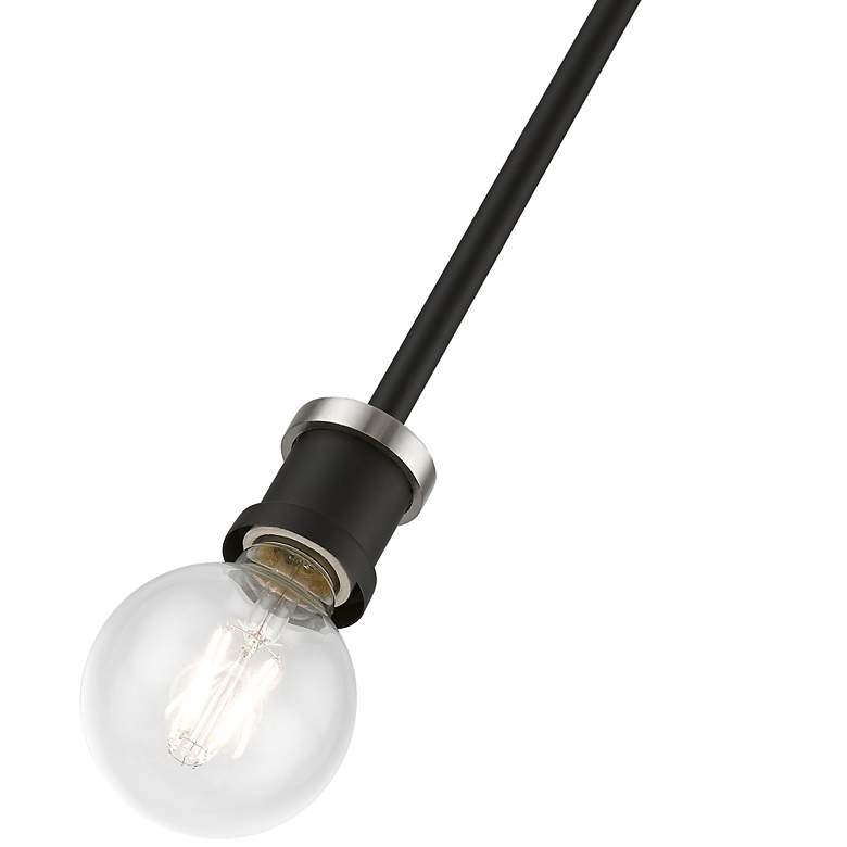 Image 6 Lansdale 1 Light Black Single Pendant with Brushed Nickel Accents more views