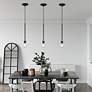 7_Lansdale 1 Light Black Single Pendant with Brushed Nickel Accents more views