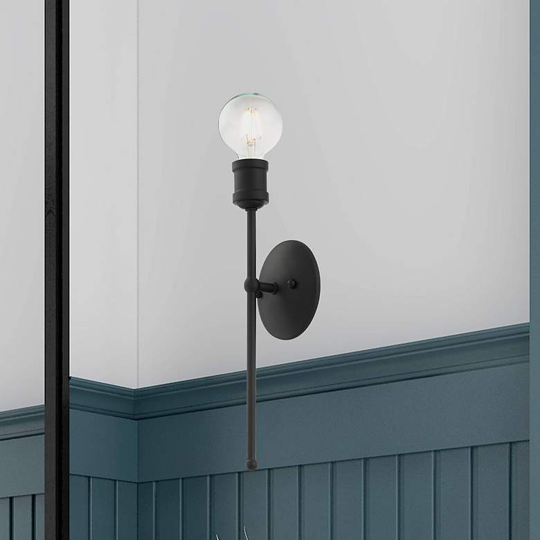 Image 1 Lansdale 1 Light Black Wall Sconce