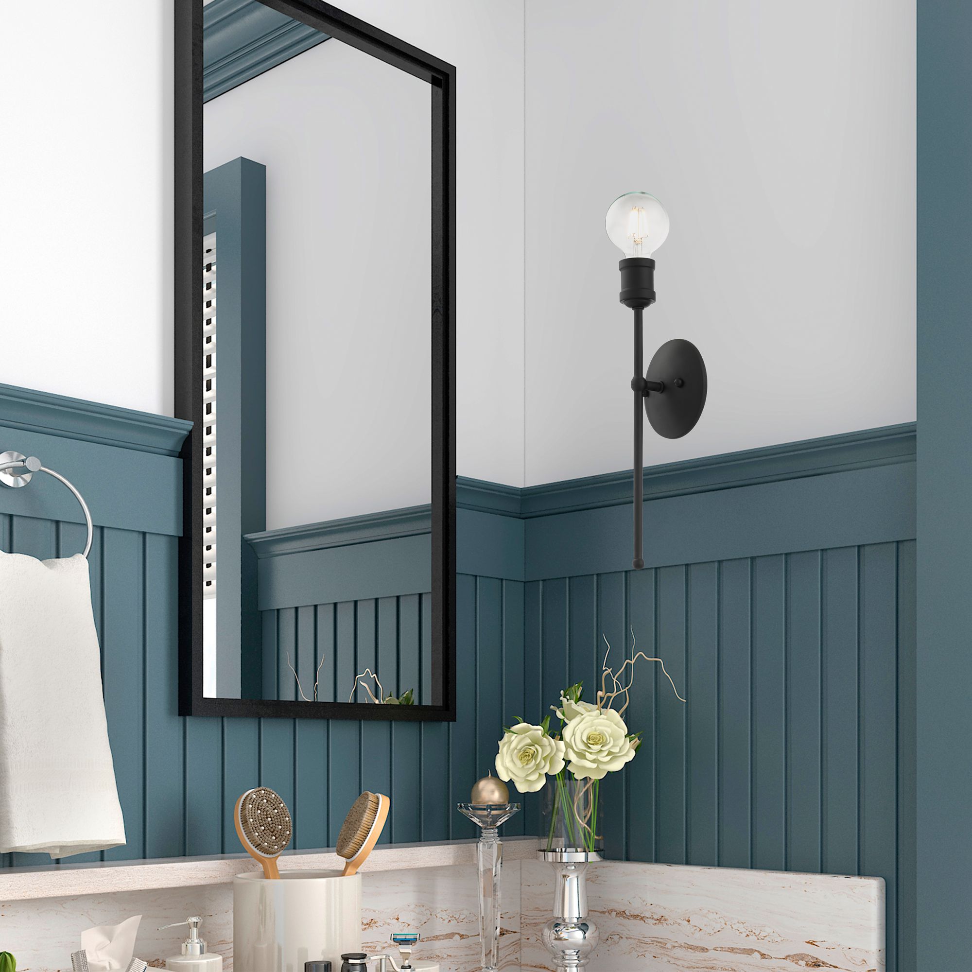 Lansdale 1 Light Black Wall Sconce