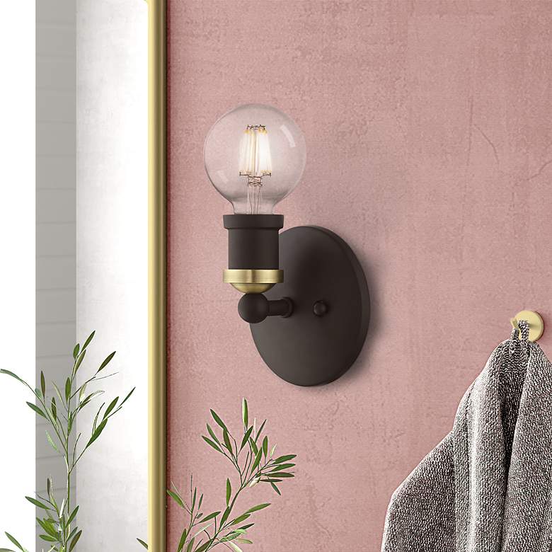 Image 1 Lansdale 1 Light Bronze ADA Single Sconce