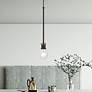 1_Lansdale 1 Light Bronze Single Pendant with Antique Brass Accents