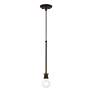 4_Lansdale 1 Light Bronze Single Pendant with Antique Brass Accents more views