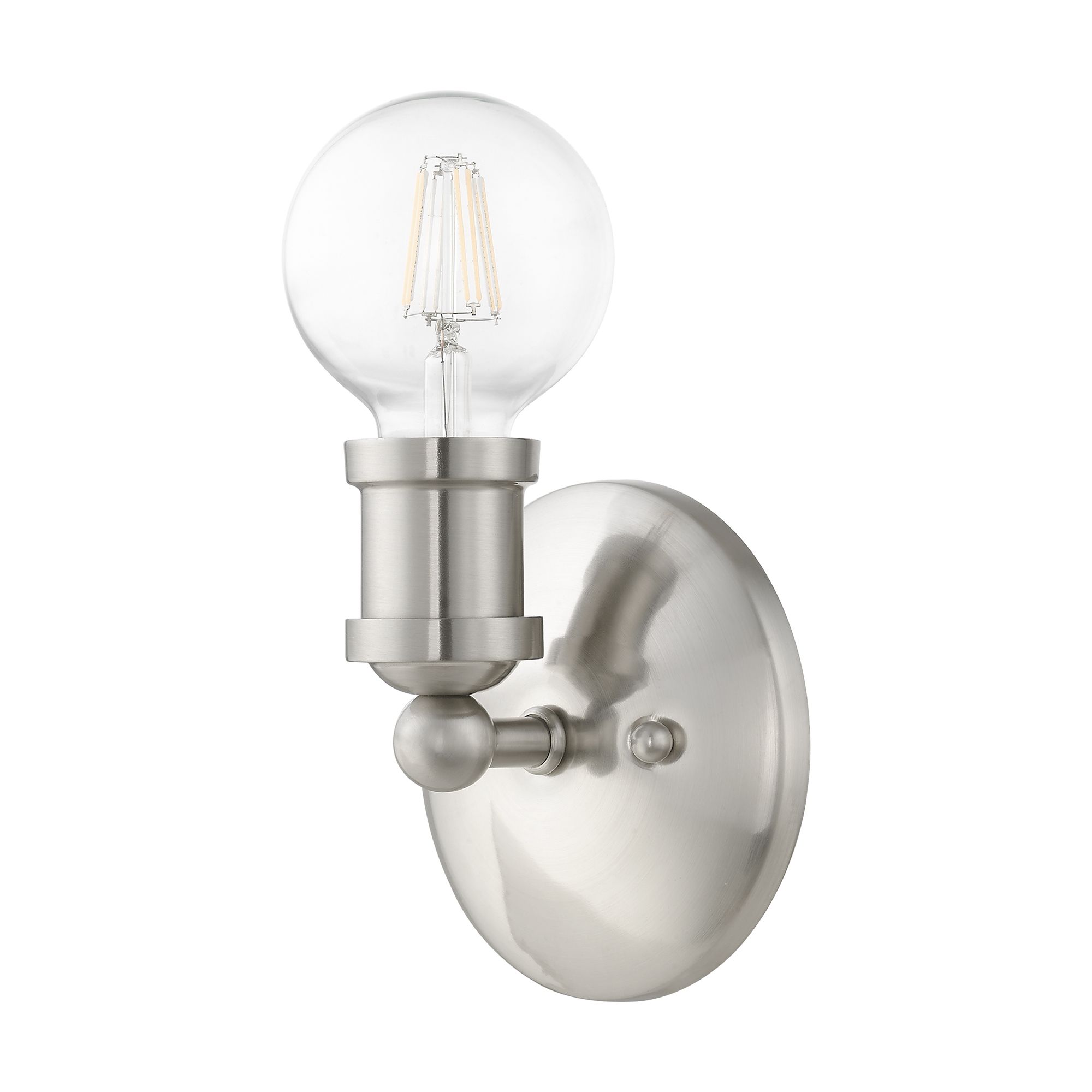 Image 3 Lansdale 1 Light Brushed Nickel ADA Single Vanity Sconce more views