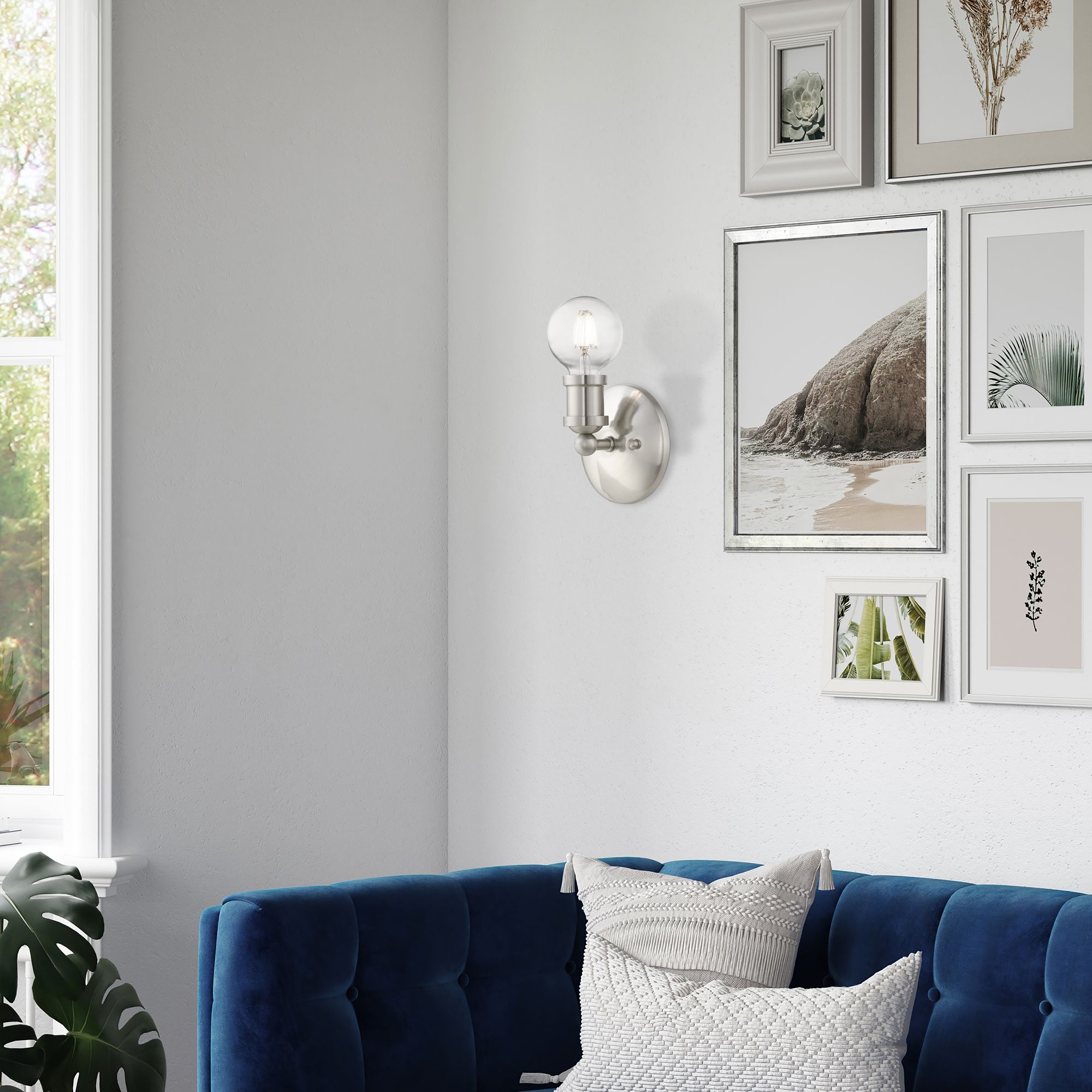 Lansdale 1 Light Brushed Nickel ADA Single Vanity Sconce