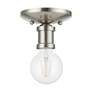 3_Lansdale 1 Light Brushed Nickel Single Flush Mount more views