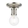 4_Lansdale 1 Light Brushed Nickel Single Flush Mount more views