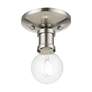 5_Lansdale 1 Light Brushed Nickel Single Flush Mount more views